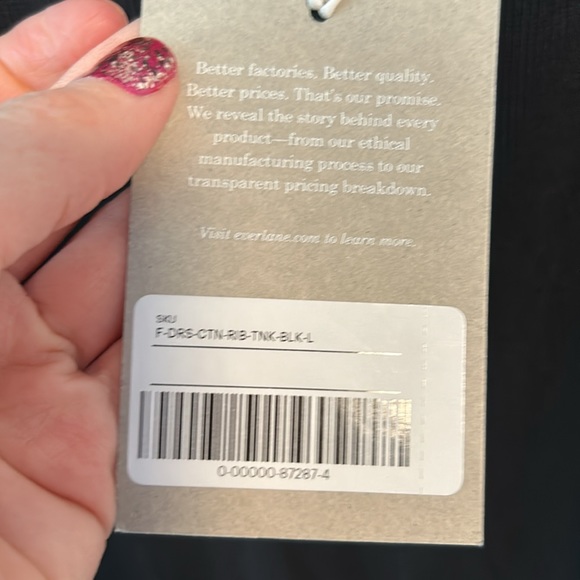 NWT Everlane the Ribbed Tank Dress - Picture 15 of 16